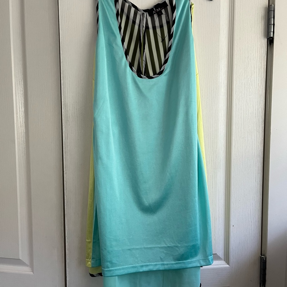 Colored brand dress.